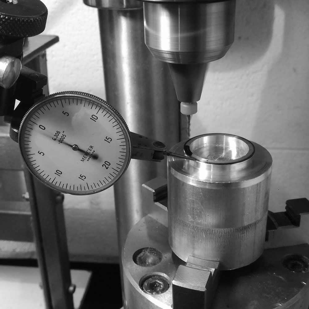 Due to having the large portion of the billet I need to monitor the concentricity, as the billet itself is not perfectly cylindrical.